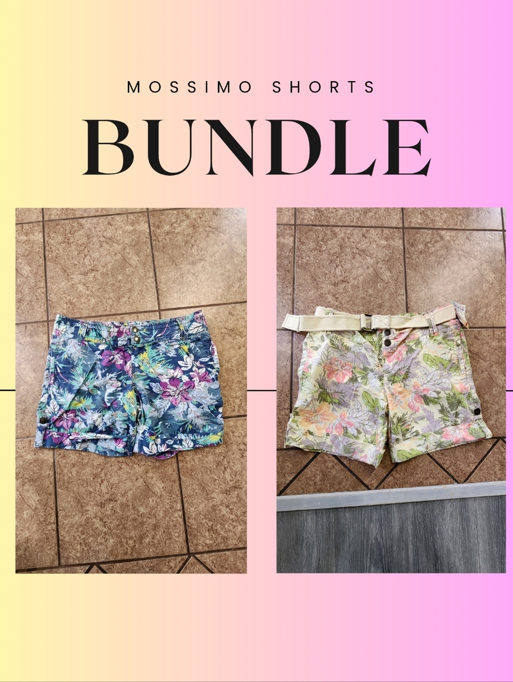 Mossimo Tropical Hawaiian Shorts Bundle Womens/Junior